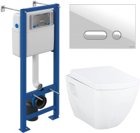

Унитаз подвесной с инсталляцией Creavit, Tetra TP326-11CB00E-0000