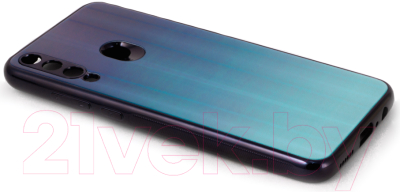 Чехол-накладка Case Aurora для Huawei Y6p (черный/синий)