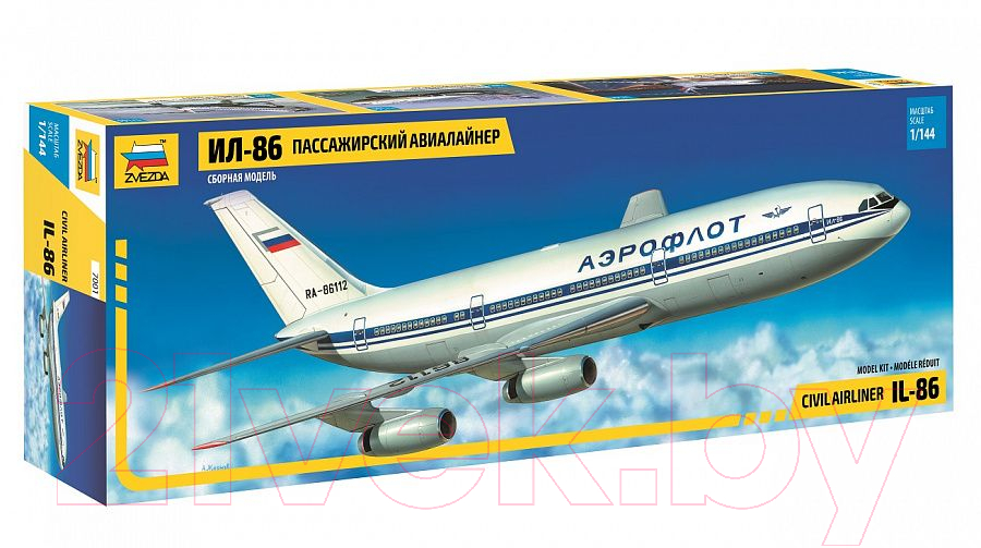 Сборная модель Звезда Пассажирский авиалайнер Ил-86 / 7001 — фото 8