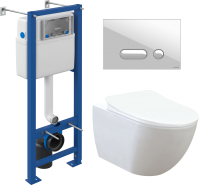 

Унитаз подвесной с инсталляцией Creavit, Free FE322-11CB00E-0000