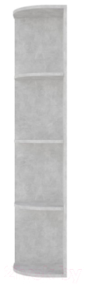 Угловое окончание для шкафа Polini Kids Home Smart Угловой радиусный 4 секции / 0002274.75 (бетон)