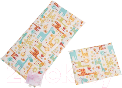 

Комплект постельный в коляску Фея, Жирафы 2