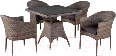 Комплект садовой мебели Afina Garden T220BG/Y350BG-W1289 (4+1, Pale)