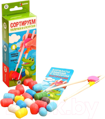 

Развивающая игрушка Zabiaka, Сортер. Палочки и кукурузки / 5266412