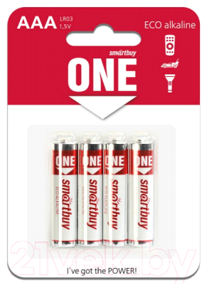 Изображение товара Комплект батареек SmartBuy ONE LR03/4B (SOBA-3A04B-Eco)