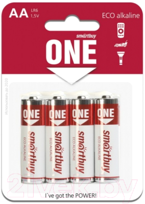 Изображение товара Комплект батареек SmartBuy One LR6/4B (SOBA-2A04B-Eco)