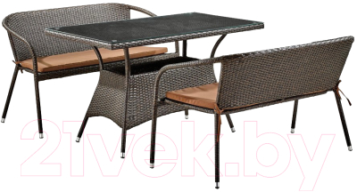 

Комплект садовой мебели Afina Garden, T198D/S139B-W53