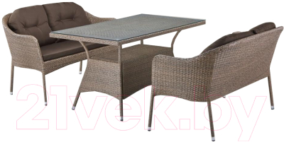 

Комплект садовой мебели Afina Garden, T198B/S54B-W56 с диванами