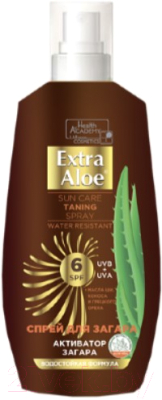 Спрей солнцезащитный Health Academy Extra Aloe для легкого загара SPF6 (150мл)