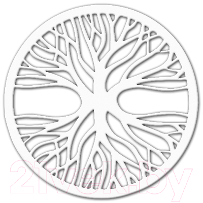 Декор настенный Arthata Энергетическое дерево 35x35-V / 066-1 (белый)