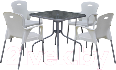 

Комплект садовой мебели Afina Garden, TL80x80/XRF065BW-White
