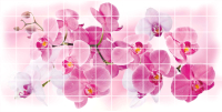 Панель ПВХ листовая Grace Мозаика Орхидея Розея - 