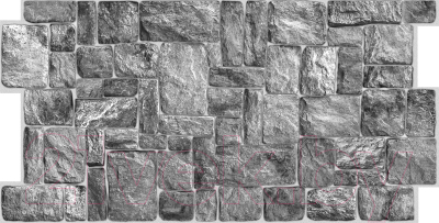 Панель ПВХ Grace Камень Натуральный серый (980x490x3.5мм)