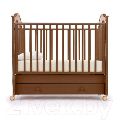 Детская кроватка Nuovita Sorriso Swing (темный орех)