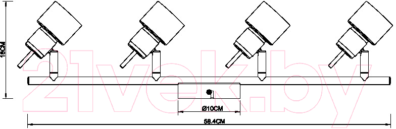 Спот Arte Lamp Almach A1906PL-4BK