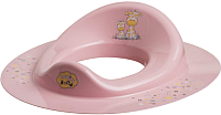 Детская накладка на унитаз Maltex Жираф / 7651 (розовый) - 