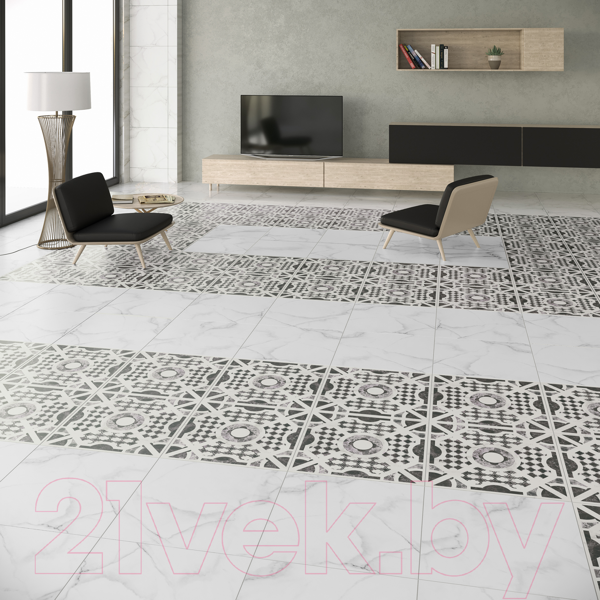 Плитка Gracia Ceramica Casa Blanca White PG 01 (600x600) — фото 2