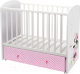Детская кроватка Polini Kids Disney Baby 750 Минни Маус-Фея (белый/розовый) - 
