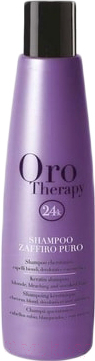 Шампунь для волос Fanola Oro Therapy 24k Zaffiro Puro для светлых обесцвеченных волос (300мл)