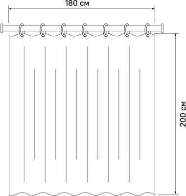 Шторка-занавеска для ванны IDDIS 570P18Ri11