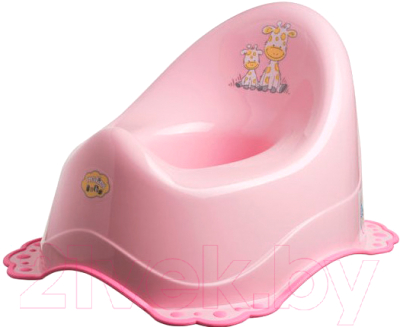 Детский горшок Maltex Жираф с противоскользящими резинками / 7569 (розовый)