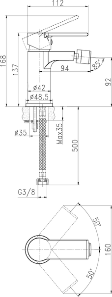 Смеситель Cersanit Brasko 63110