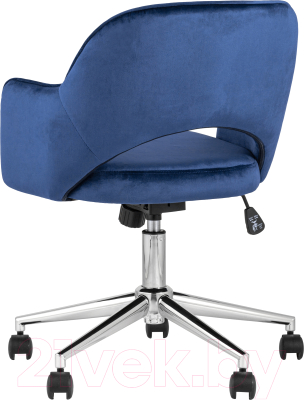 Кресло офисное Stool Group Кларк / CLARKSON BLUE CHROME (велюр синий)