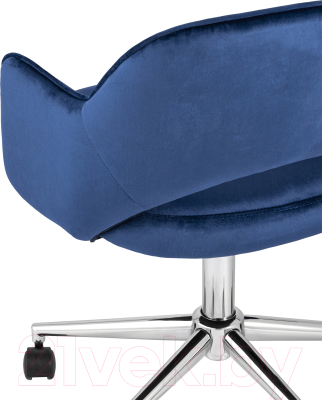 Кресло офисное Stool Group Кларк / CLARKSON BLUE CHROME (велюр синий)