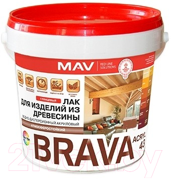 Лак MAV Brava ВД-АК-1043 (1л, глянцевый)