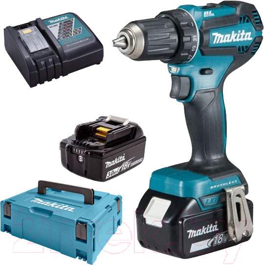 Профессиональная дрель-шуруповерт Makita DDF485RFJ (кейс)