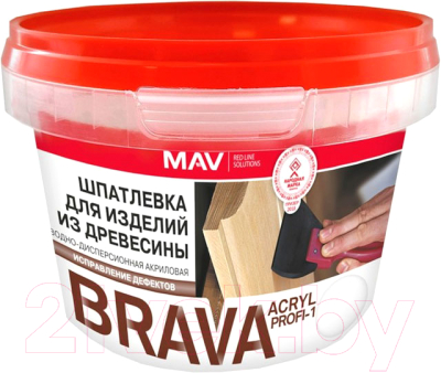 

Шпатлевка MAV, Brava Profi-1 по дереву
