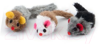 Игрушка для кошек Beeztees Плюшевая мышь с гремелкой / 440420
