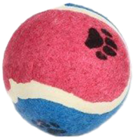Игрушка для собак Beeztees Мяч теннисный с нарисованными лапами / 625595 - 