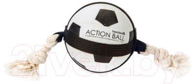 Игрушка для собак Beeztees Футбольный мяч с веревкой / 626709