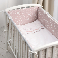 Комплект постельный для малышей Perina Форест / ТС6-03.5 (6 предметов, розовый) - 