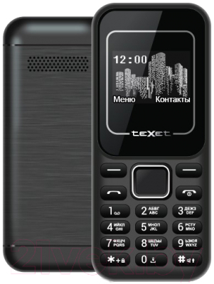 Мобильный телефон Texet TM-120 (черный/красный)