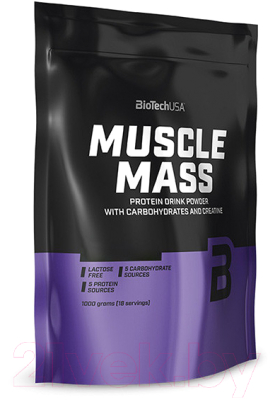 Гейнер BioTechUSA Muscle Mass Шоколад / I00003517 (1кг)