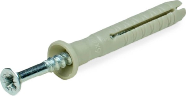 Дюбель универсальный ЕКТ Потай 6x40 / VZ011660 (120шт, нейлон)