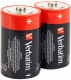 Комплект батареек Verbatim LR20/D Алкалайн / 49923 (2шт) - 
