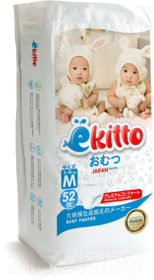 

Подгузники-трусики детские Ekitto, Premium M / 5-10кг