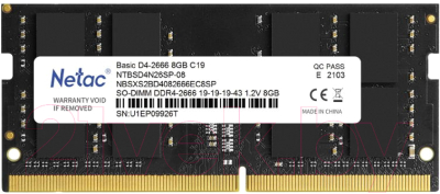 

Оперативная память DDR4 Netac, NTBSD4N26SP-08