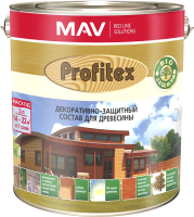 Защитно-декоративный состав MAV Profitex (3л, черный венге) - 