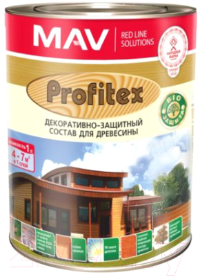 Защитно-декоративный состав MAV Profitex (1л, белый)