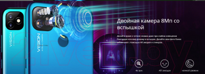 Смартфон Itel Vision 1 / L6005 (голубой)