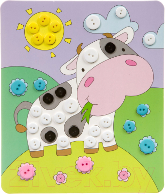 Изображение товара Набор для творчества Bondibon Картина из пуговиц. Коровка / ВВ3812