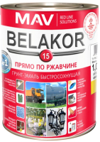 Грунт-эмаль MAV Belakor 15 Ral 1023 (1л, матовый желтый) - 