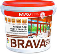 Краска MAV Brava ВД-АК-1035Д (20л, белый полуглянцевый) - 