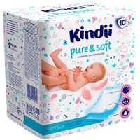 Набор пеленок одноразовых детских Kindii Pure & Soft 60x60 (10шт) - 