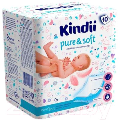 

Набор пеленок одноразовых детских Kindii, Pure & Soft 60x60