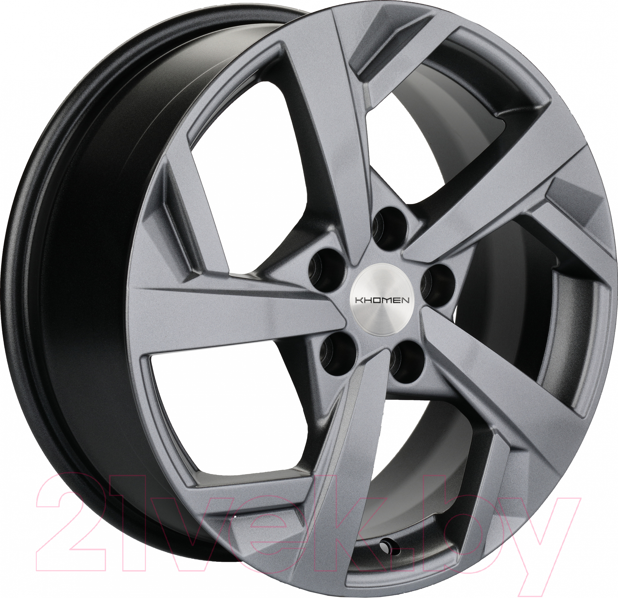 Литой диск Khomen KHW1712 CX-5/Seltos 17x7" 5x114.3мм DIA 67.1мм ET 50мм Gray